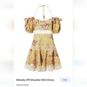 ZIMMERMANN Melody Off Shoulder Dress